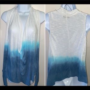 Venus Ombré Open Sleeveless Shirt